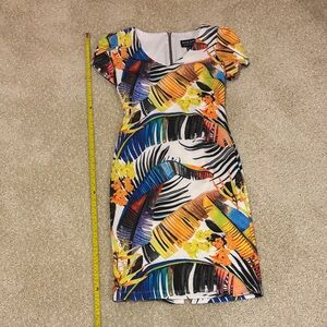 Frank Lyman Design tropical print dress, size 4, like new condition